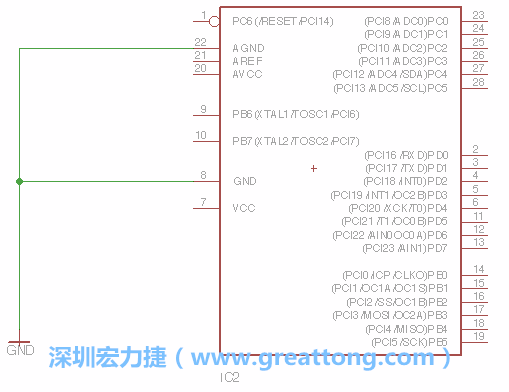 排針的用途是連接微控制器的輸出和輸入，它提供了一個平臺給焊線和針腳。