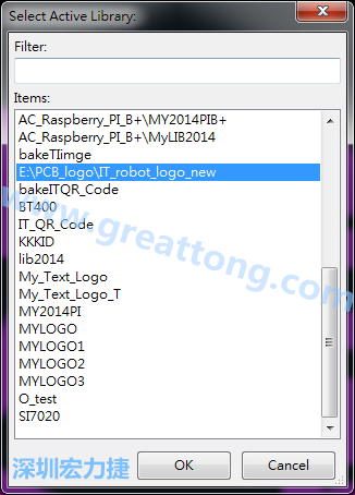 若要存到另外一個library 里， 要點選在File->Current library 重新再選擇Active Library， 就可以點選 File->Save Module in Acitve library 